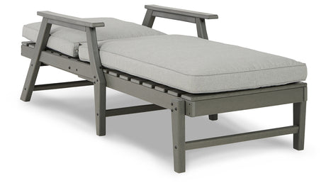 Visola Gray Chaise Lounge with Cushion from Ashley - Luna Furniture