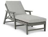 Visola Gray Chaise Lounge with Cushion from Ashley - Luna Furniture