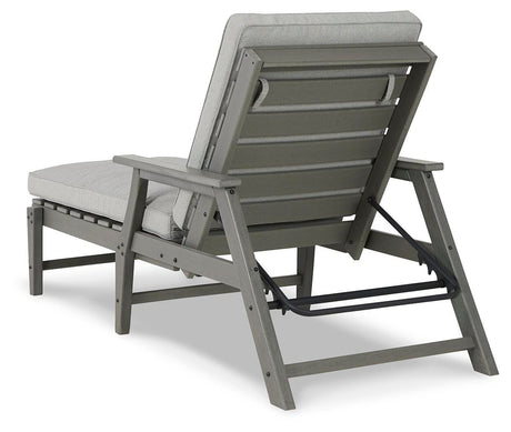 Visola Gray Chaise Lounge with Cushion from Ashley Furniture - Luna Furniture