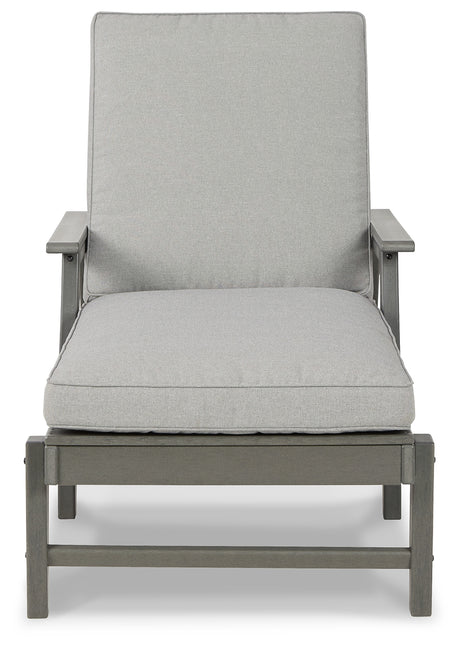 Visola Gray Chaise Lounge with Cushion from Ashley - Luna Furniture