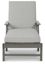 Visola Gray Chaise Lounge with Cushion from Ashley - Luna Furniture