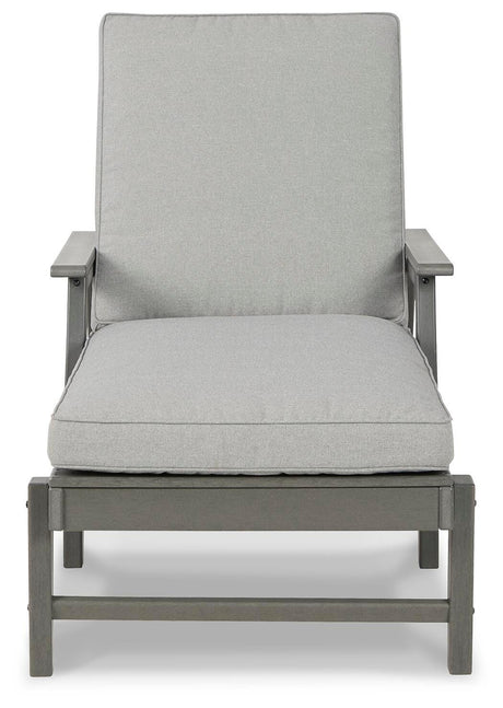 Visola Gray Chaise Lounge with Cushion from Ashley Furniture - Luna Furniture
