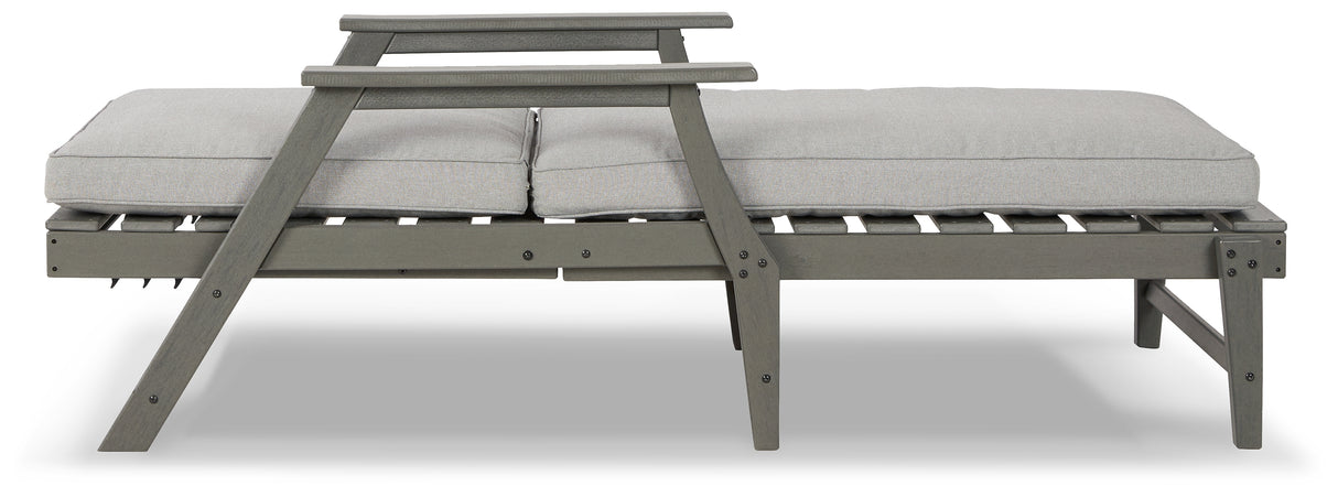 Visola Gray Chaise Lounge with Cushion from Ashley - Luna Furniture