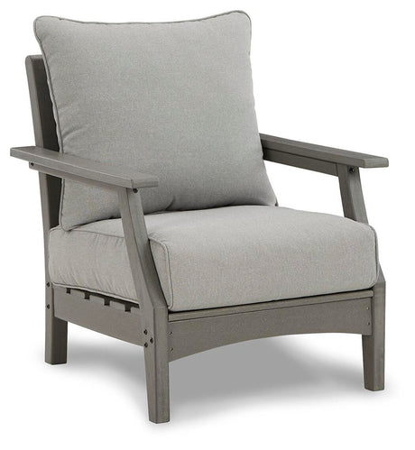 Visola Gray Lounge Chair with Cushion from Ashley Furniture - Luna Furniture