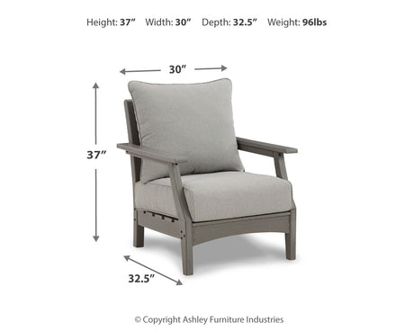 Visola Gray Lounge Chair with Cushion from Ashley Furniture - Luna Furniture