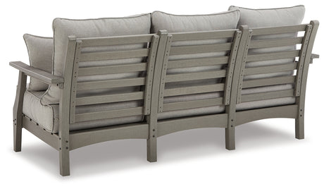 Visola Gray Outdoor Sofa with Cushion from Ashley - Luna Furniture