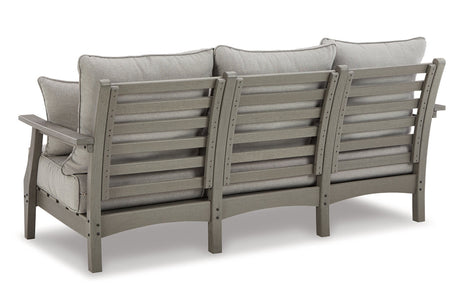 Visola Gray Outdoor Sofa, 2 Lounge Chairs and Coffee Table from Ashley - Luna Furniture
