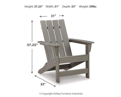 Visola Gray Adirondack Chair from Ashley Furniture - Luna Furniture