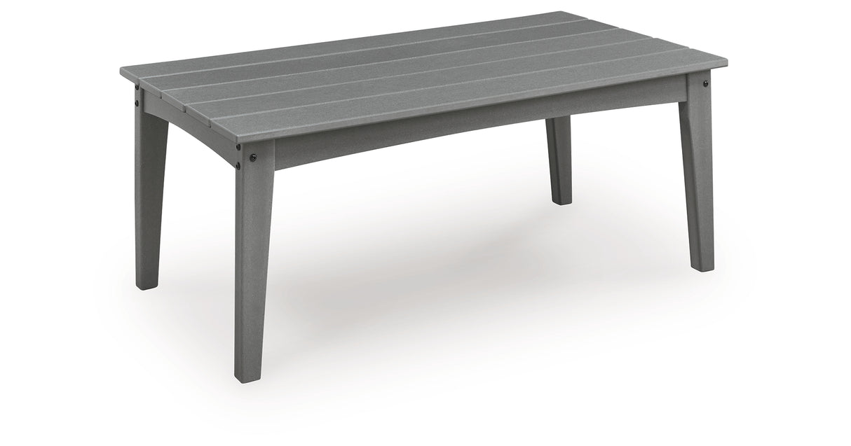 Cove Beach Gray Outdoor Coffee Table from Ashley Furniture - Luna Furniture