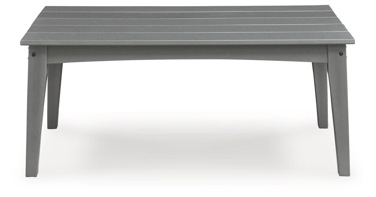 Cove Beach Gray Outdoor Coffee Table from Ashley Furniture - Luna Furniture