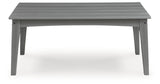 Cove Beach Gray Outdoor Coffee Table from Ashley Furniture - Luna Furniture