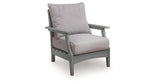 Cove Beach Outdoor Sofa with 2 Lounge Chairs in Gray from Ashley Furniture - Luna Furniture