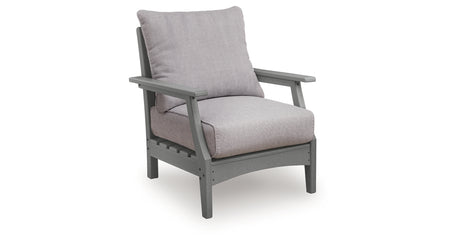 Cove Beach Outdoor Sofa with 2 Lounge Chairs in Gray from Ashley - Luna Furniture