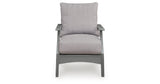 Cove Beach Gray Outdoor Lounge Chair with Cushion from Ashley Furniture - Luna Furniture