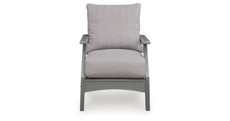Cove Beach Outdoor Sofa with 2 Lounge Chairs in Gray from Ashley - Luna Furniture