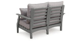 Cove Beach Gray Outdoor Loveseat with Cushion from Ashley Furniture - Luna Furniture