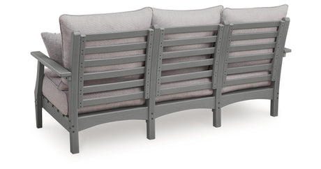 Cove Beach Gray Outdoor Sofa with Cushion from Ashley - Luna Furniture