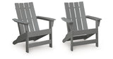 Cove Beach 2 Adirondack Chairs in Gray from Ashley Furniture - Luna Furniture