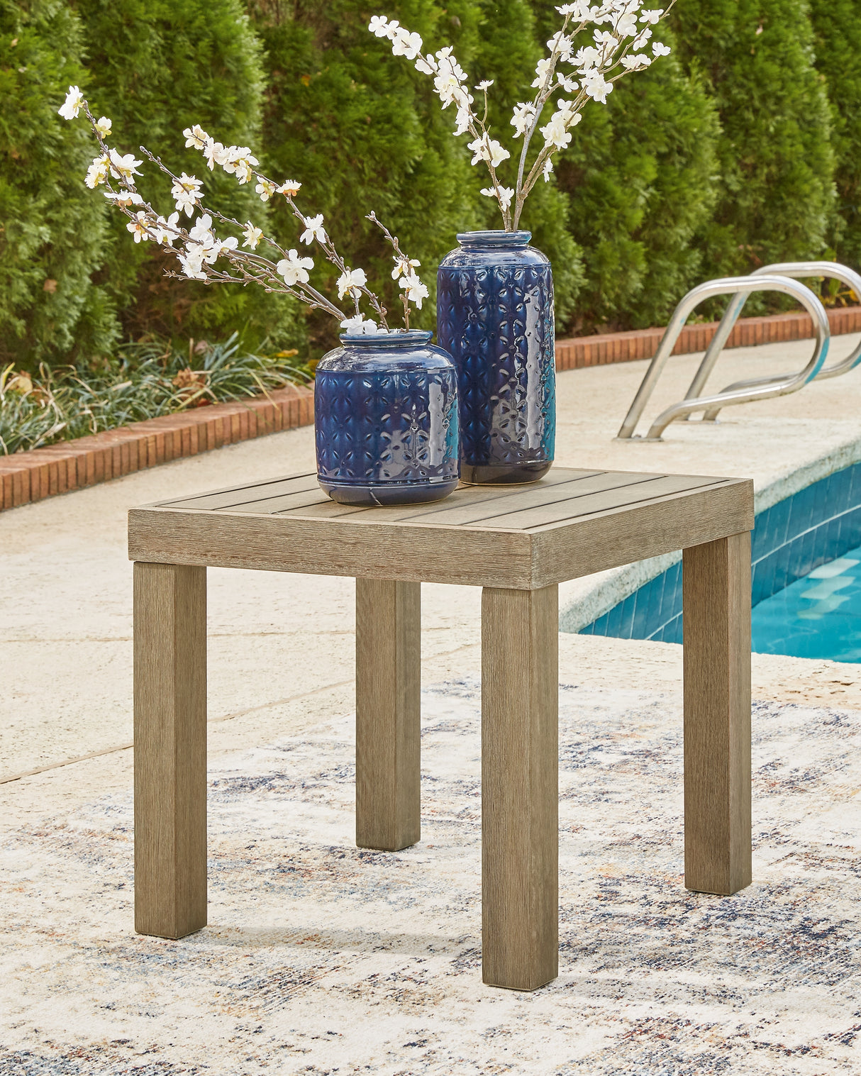 Silo Point Brown Outdoor End Table from Ashley - Luna Furniture