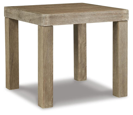 Silo Point Brown Outdoor End Table from Ashley Furniture - Luna Furniture