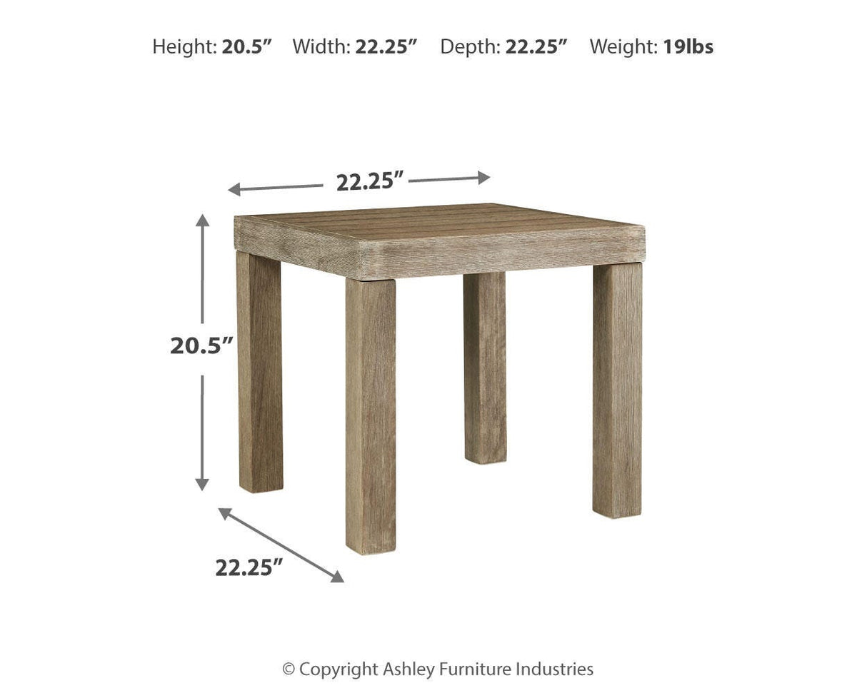 Silo Point Brown Outdoor End Table from Ashley Furniture - Luna Furniture
