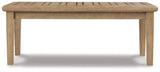 Clare View Outdoor Sofa with Coffee Table in Beige from Ashley Furniture - Luna Furniture