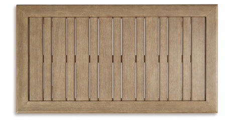 Gerianne Outdoor Coffee Table with 2 End Tables in Grayish Brown from Ashley Furniture - Luna Furniture