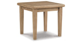 Clare View 2 Outdoor Chairs with End Table in Beige from Ashley Furniture - Luna Furniture
