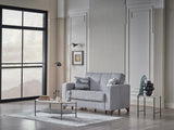 Parma Gray Upholstered Chair from Bellona - Luna Furniture