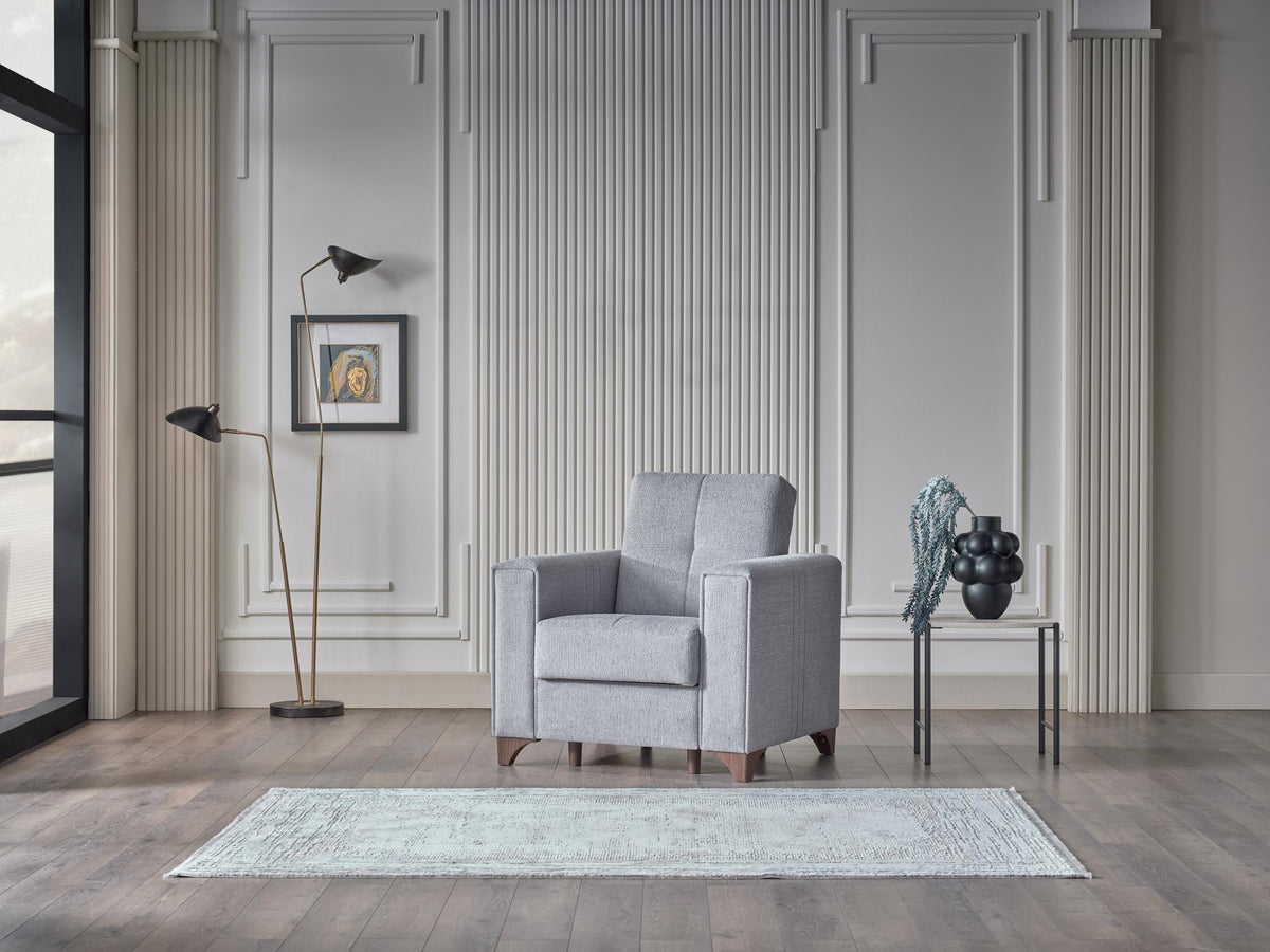Parma Niva Gray Loveseat from Bellona - Luna Furniture