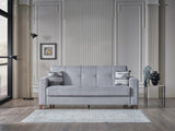 Parma Gray Upholstered Chair from Bellona - Luna Furniture