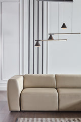 Picasso Santa Glory Cream RAF Chaise Sleeper Sectional from Bellona - Luna Furniture