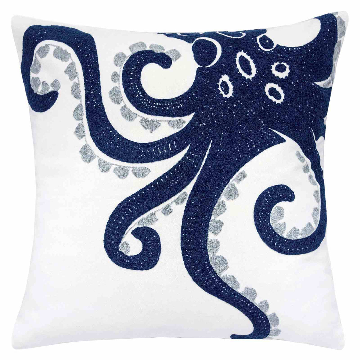 Maura White/Blue Accent Pillow from Furniture of America - Luna Furniture
