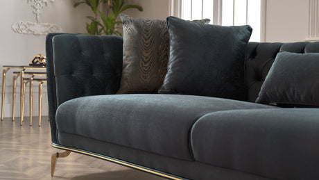 Plaza Lara Green Sofa from Bellona - Luna Furniture