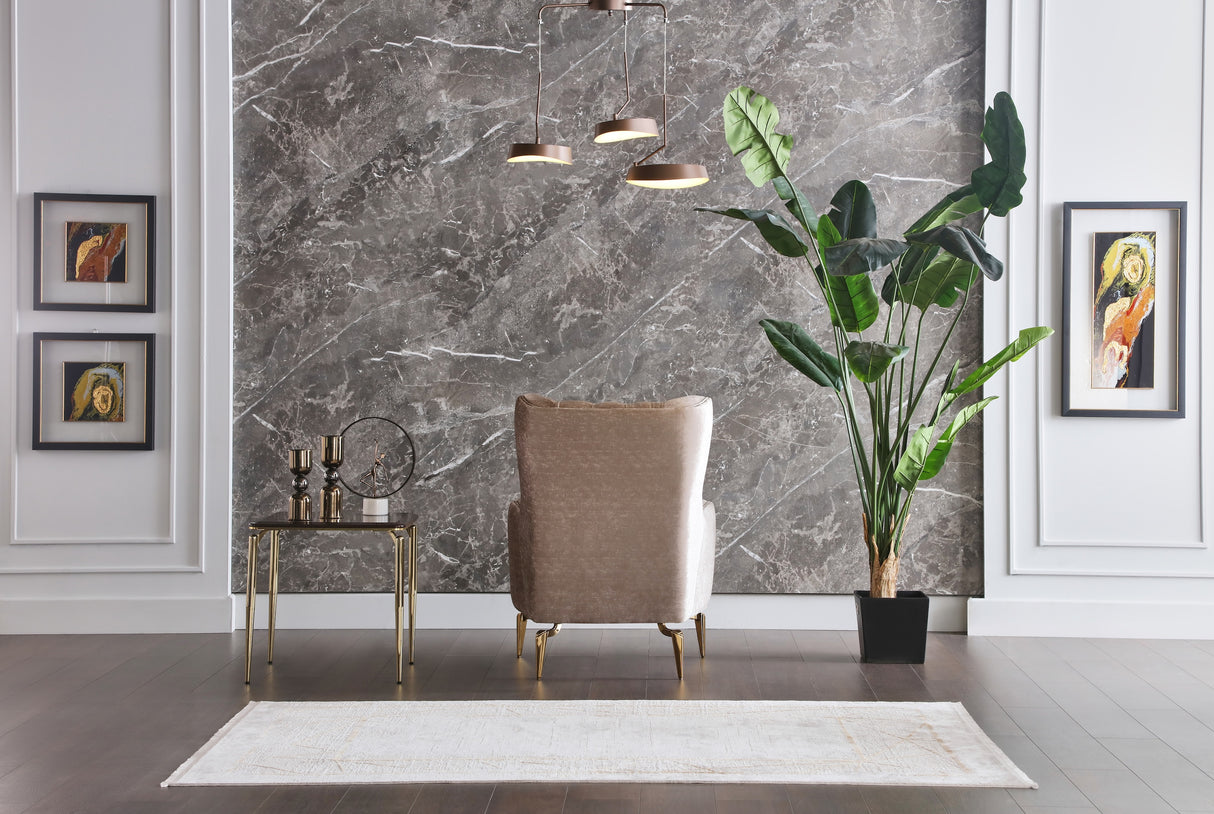 Plaza Lara Cream Accent Chair from Bellona - Luna Furniture