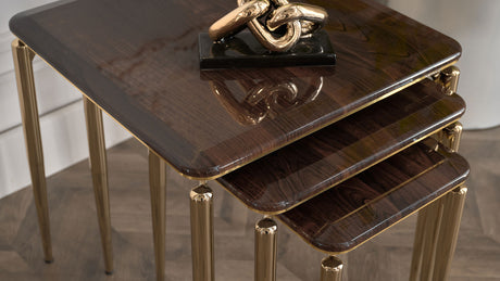 Plaza Walnut Nesting Table from Bellona - Luna Furniture