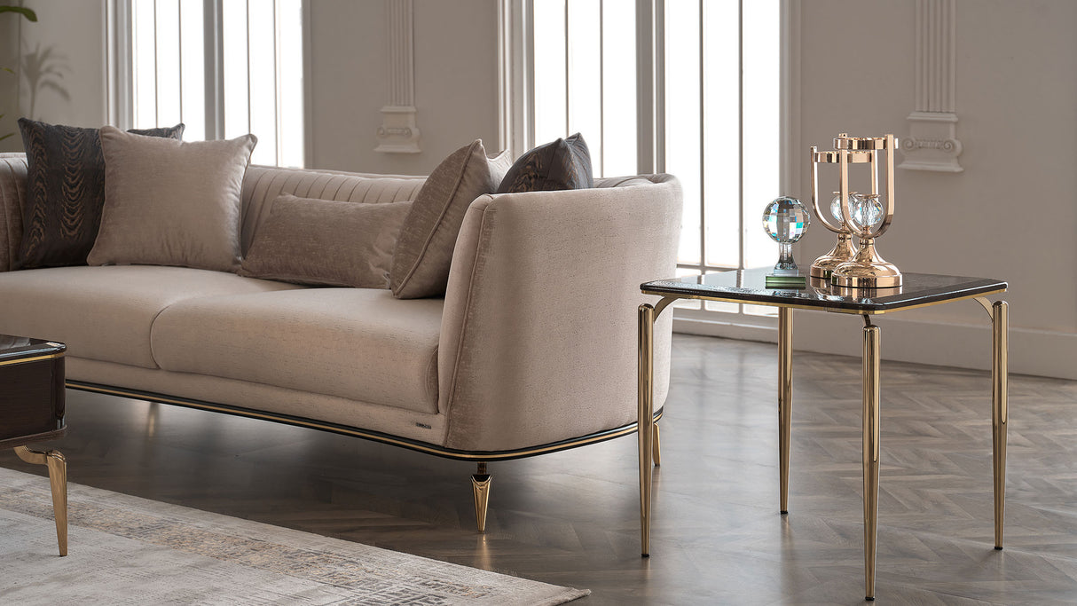 Plaza Walnut Side Table from Bellona - Luna Furniture