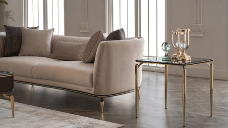 Plaza Walnut Side Table from Bellona - Luna Furniture