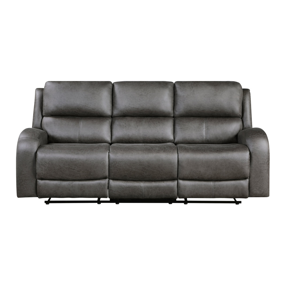 Pagosa Gray Double Reclining Sofa from Homelegance - Luna Furniture