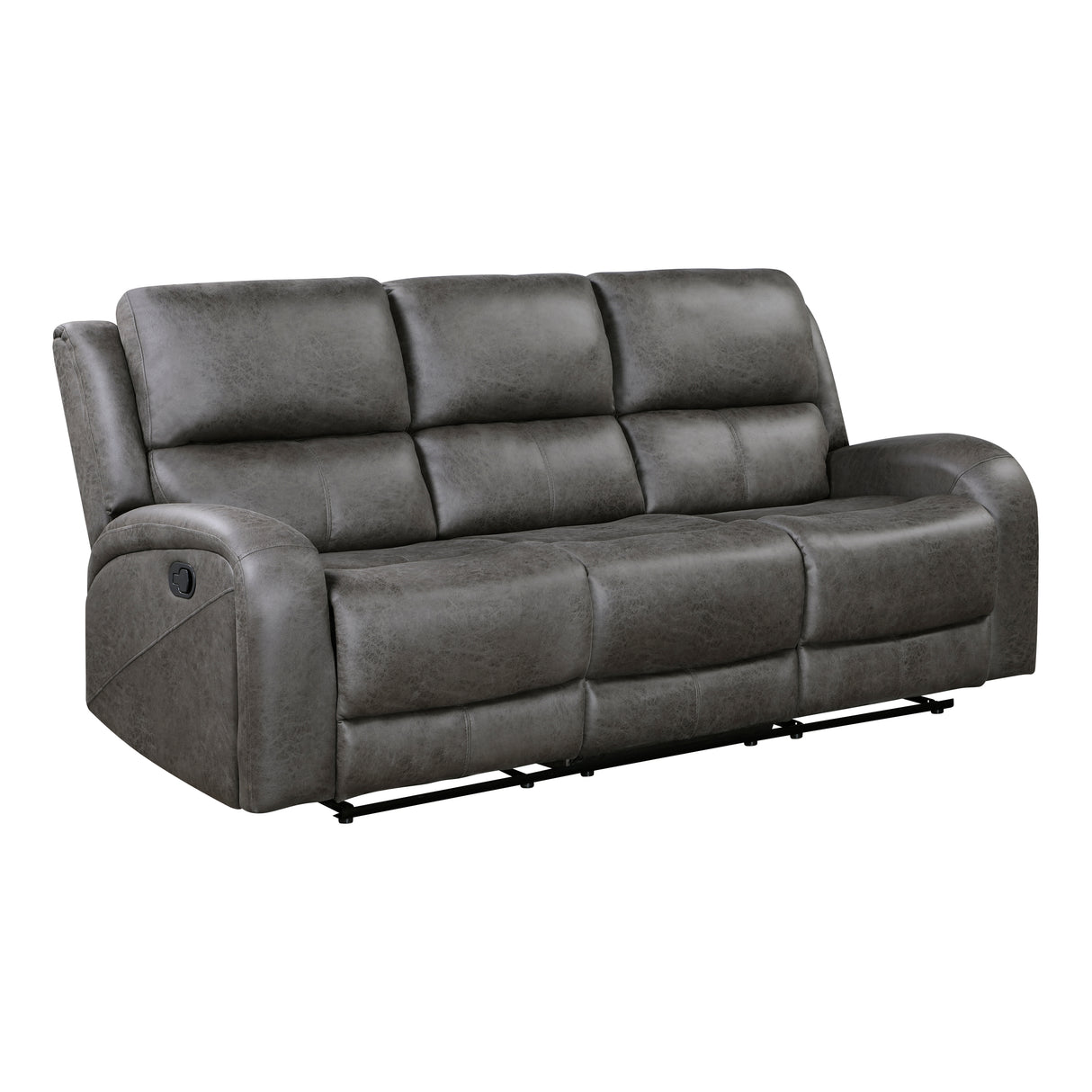 Pagosa Gray Double Reclining Sofa from Homelegance - Luna Furniture
