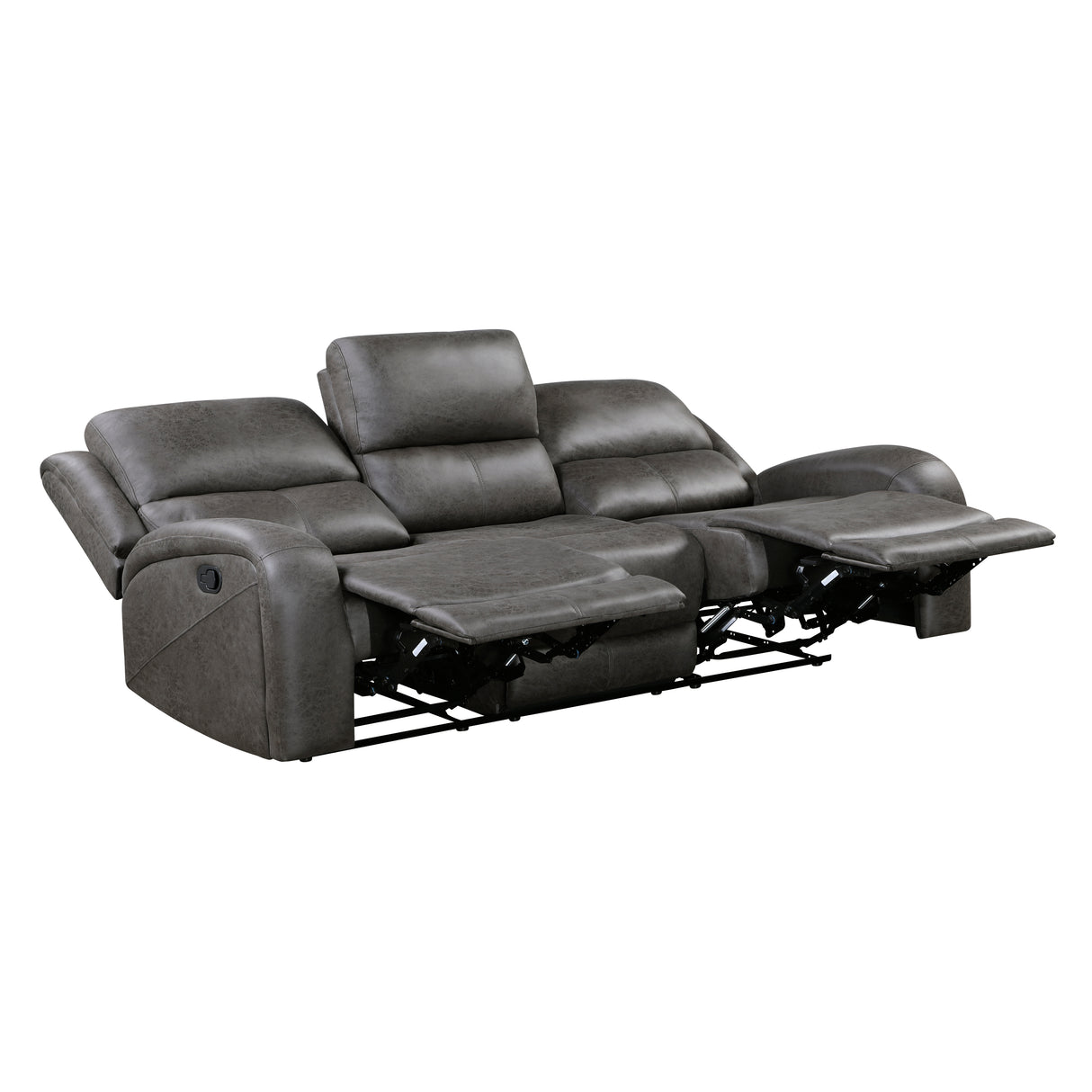 Pagosa Gray Double Reclining Sofa from Homelegance - Luna Furniture