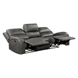 Pagosa Gray Double Reclining Sofa from Homelegance - Luna Furniture