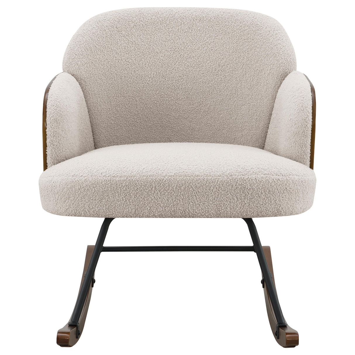 Paige Beige Boucle Mid Back Rocking Chair from Coaster - Luna Furniture