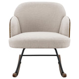 Paige Beige Boucle Mid Back Rocking Chair from Coaster - Luna Furniture