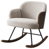 Paige Beige Boucle Mid Back Rocking Chair from Coaster - Luna Furniture