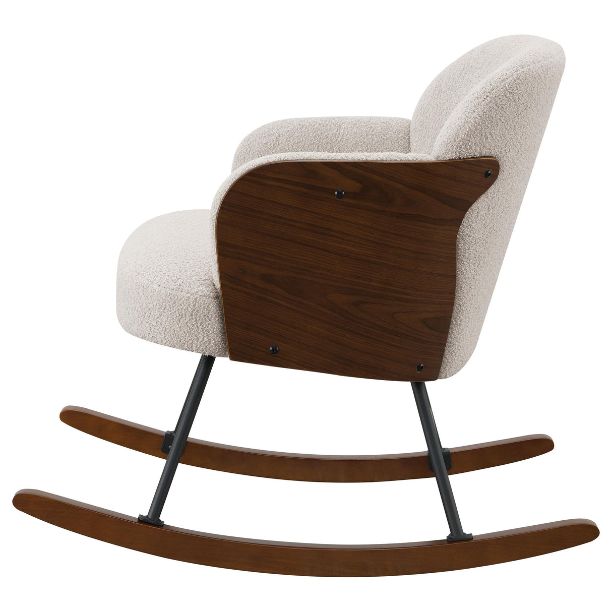 Paige Beige Boucle Mid Back Rocking Chair from Coaster - Luna Furniture