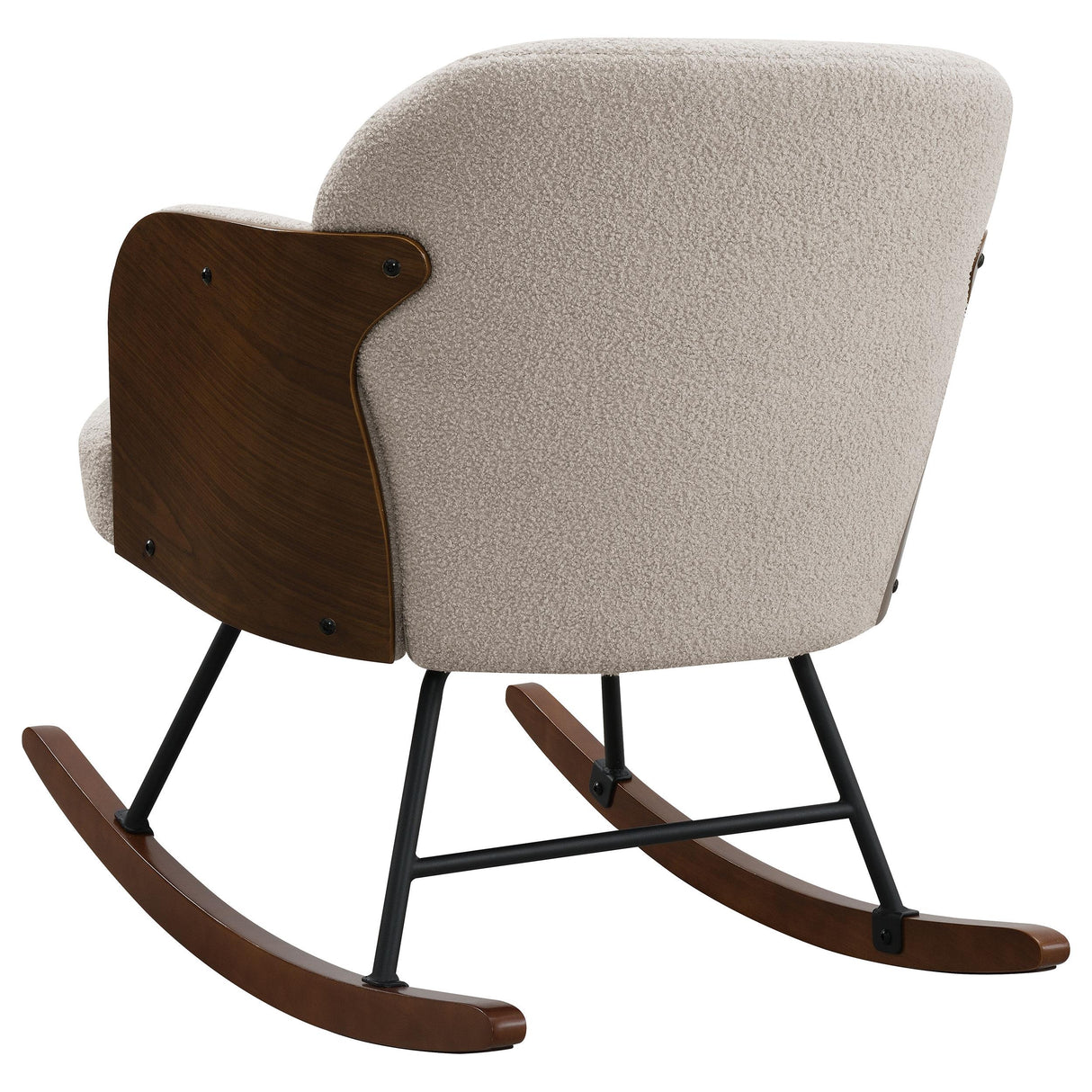Paige Beige Boucle Mid Back Rocking Chair from Coaster - Luna Furniture