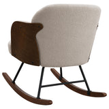 Paige Beige Boucle Mid Back Rocking Chair from Coaster - Luna Furniture