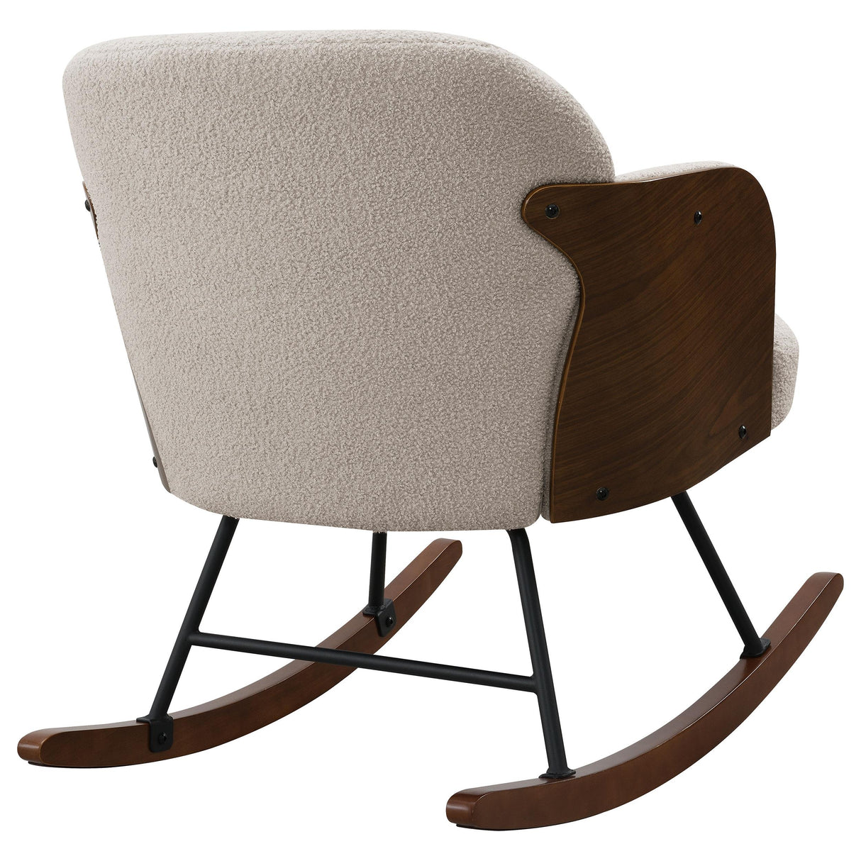 Paige Beige Boucle Mid Back Rocking Chair from Coaster - Luna Furniture