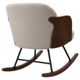 Paige Beige Boucle Mid Back Rocking Chair from Coaster - Luna Furniture